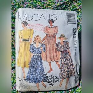 McCalls Women's Floral Vintage Dress Pattern 5242🌻💐🌼🧡💛💙